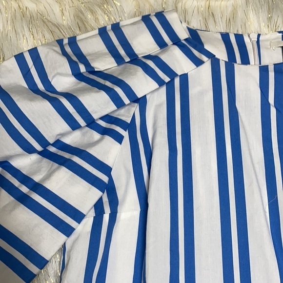 H&M - Blue & White Stripe Cotton Shirt Size XS - Picture 4 of 11